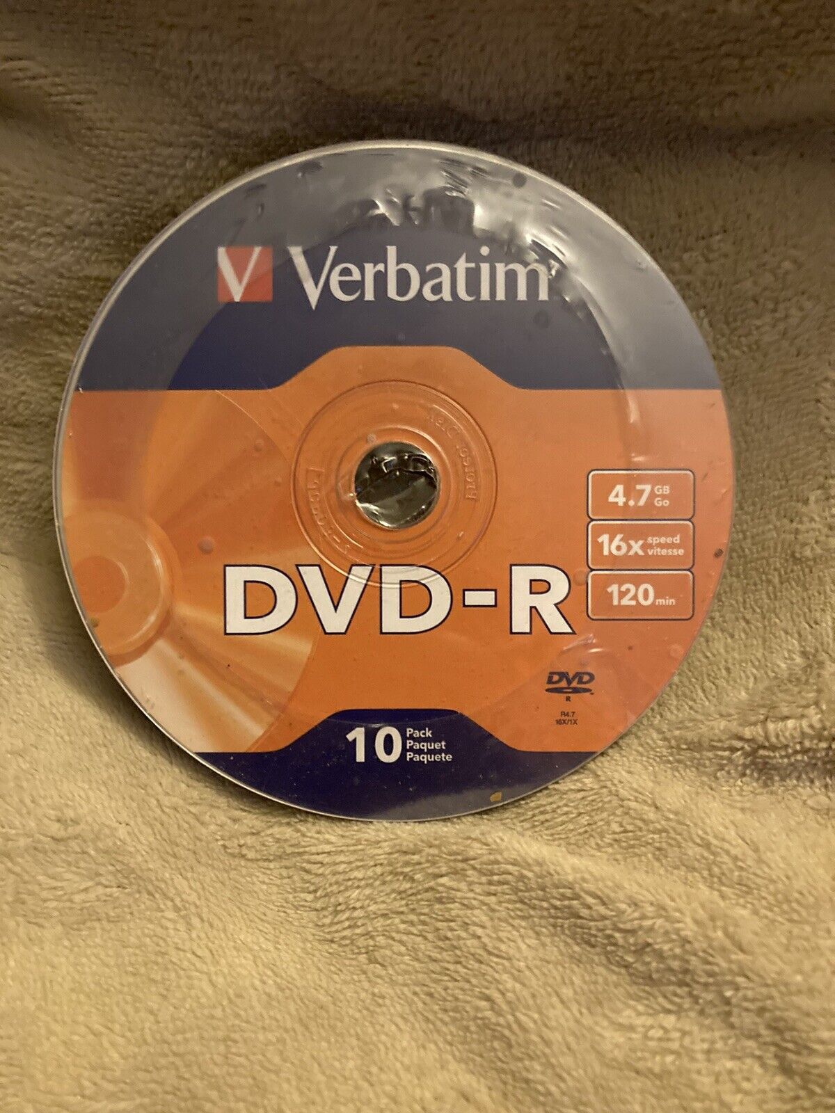 Blank Verbatim Disks 16x DVD-R Discs 120 min 4.7 GB 10 Pack New Sealed