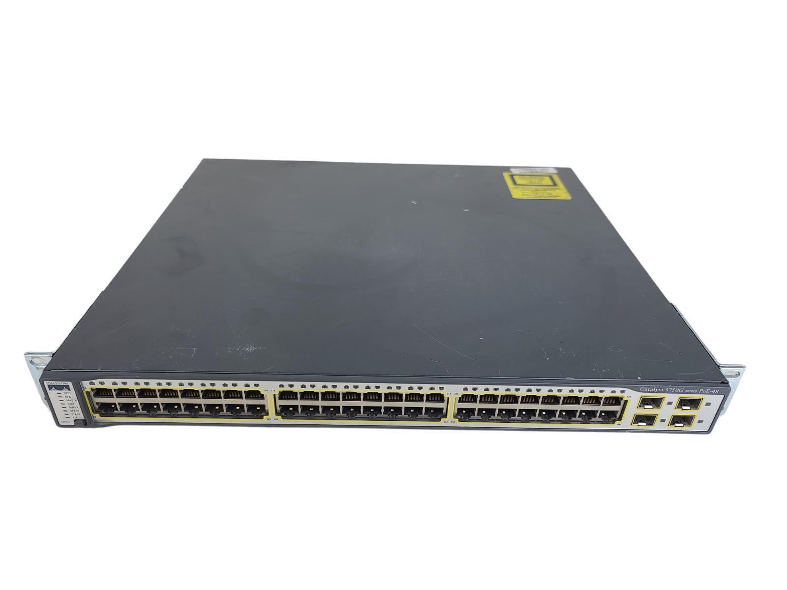 Cisco Catalyst WS-C3750G-48PS-S V05 48-Port PoE Gigabit Ethernet Network Switch