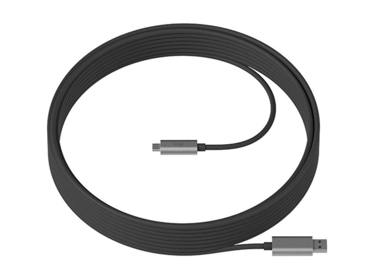 Logitech Strong 10m USB-A to USB-C Cable - Black (939-001799)