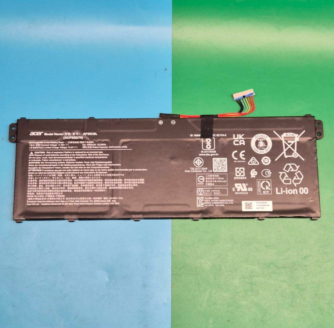 OEM Acer AP20CBL Laptop Battery 11.55V 53.00Wh Aspire 5 A515 Tested