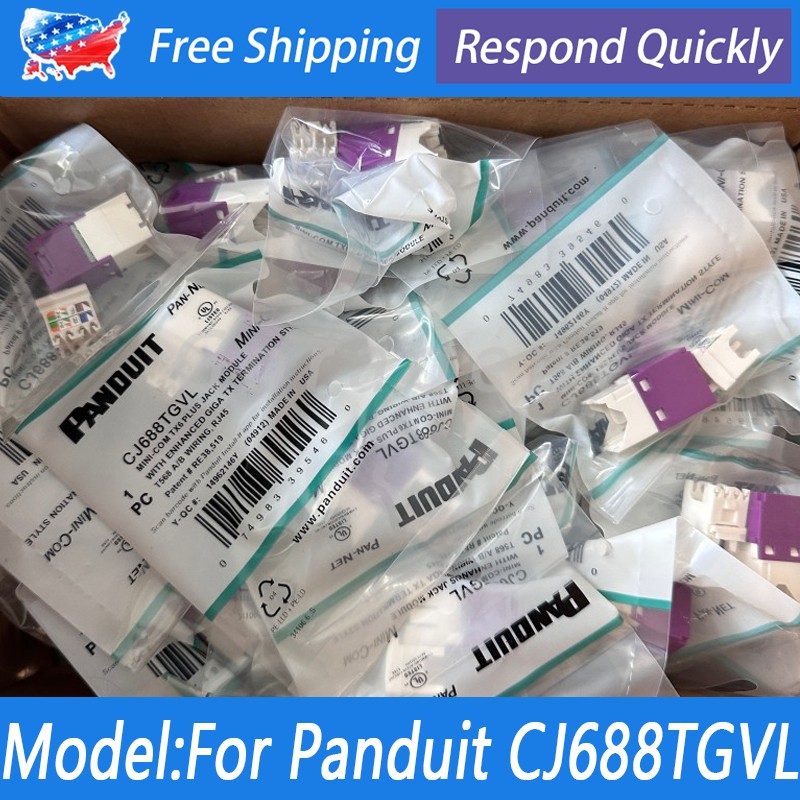 50X Cat6 MiniCom UTP RJ45 Network Jack Module  For Panduit CJ688TGVL Giga TX