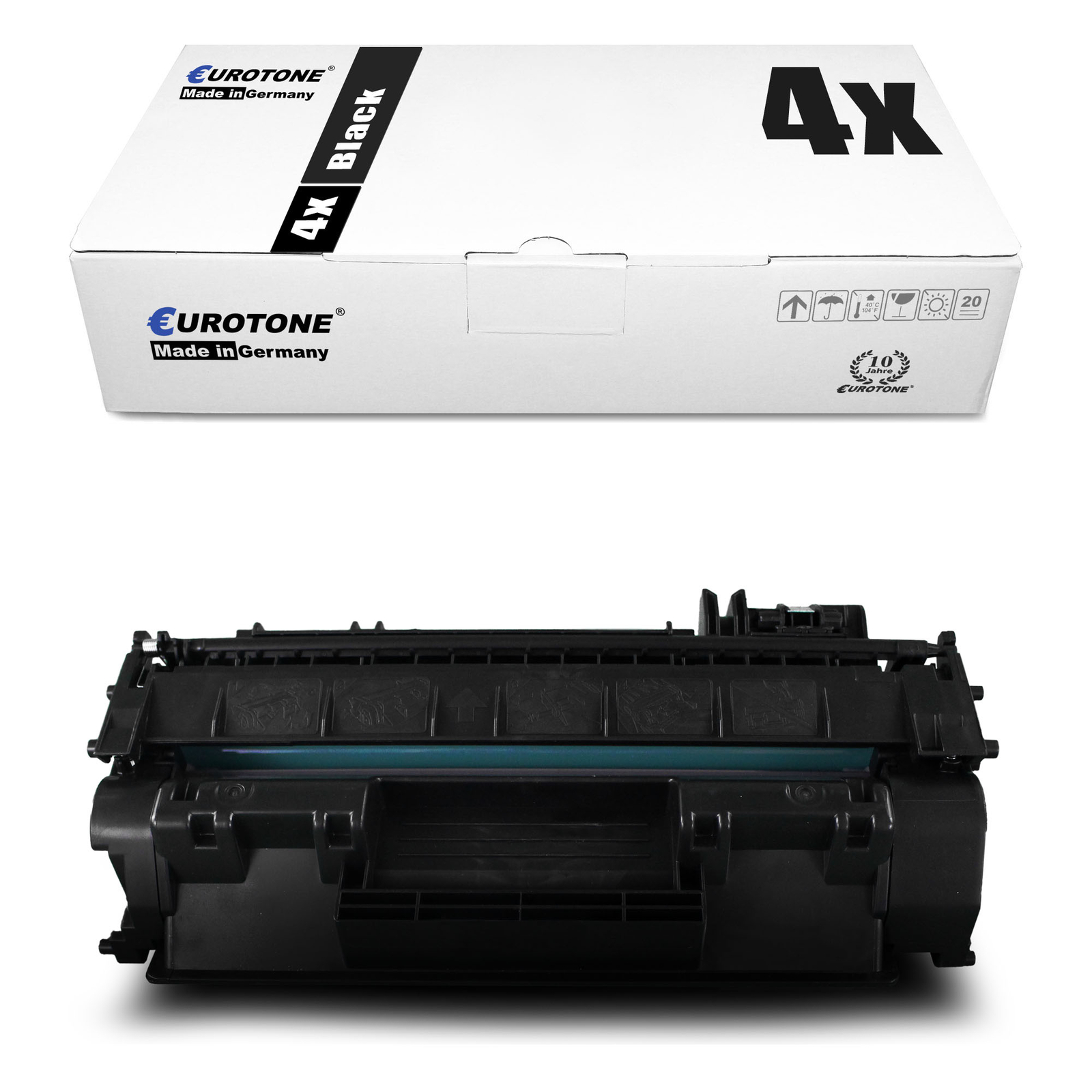 4x Compatible HP 53X Q7553X Black Toner Cartridge for LaserJet P2011-2014