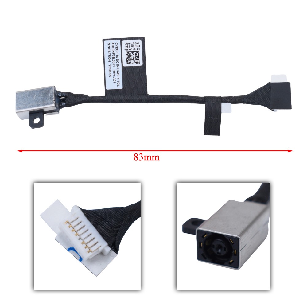 0HJW4D  For Dell Latitude 3420 3520 DC IN Power Jack Charging Socket Cabl New