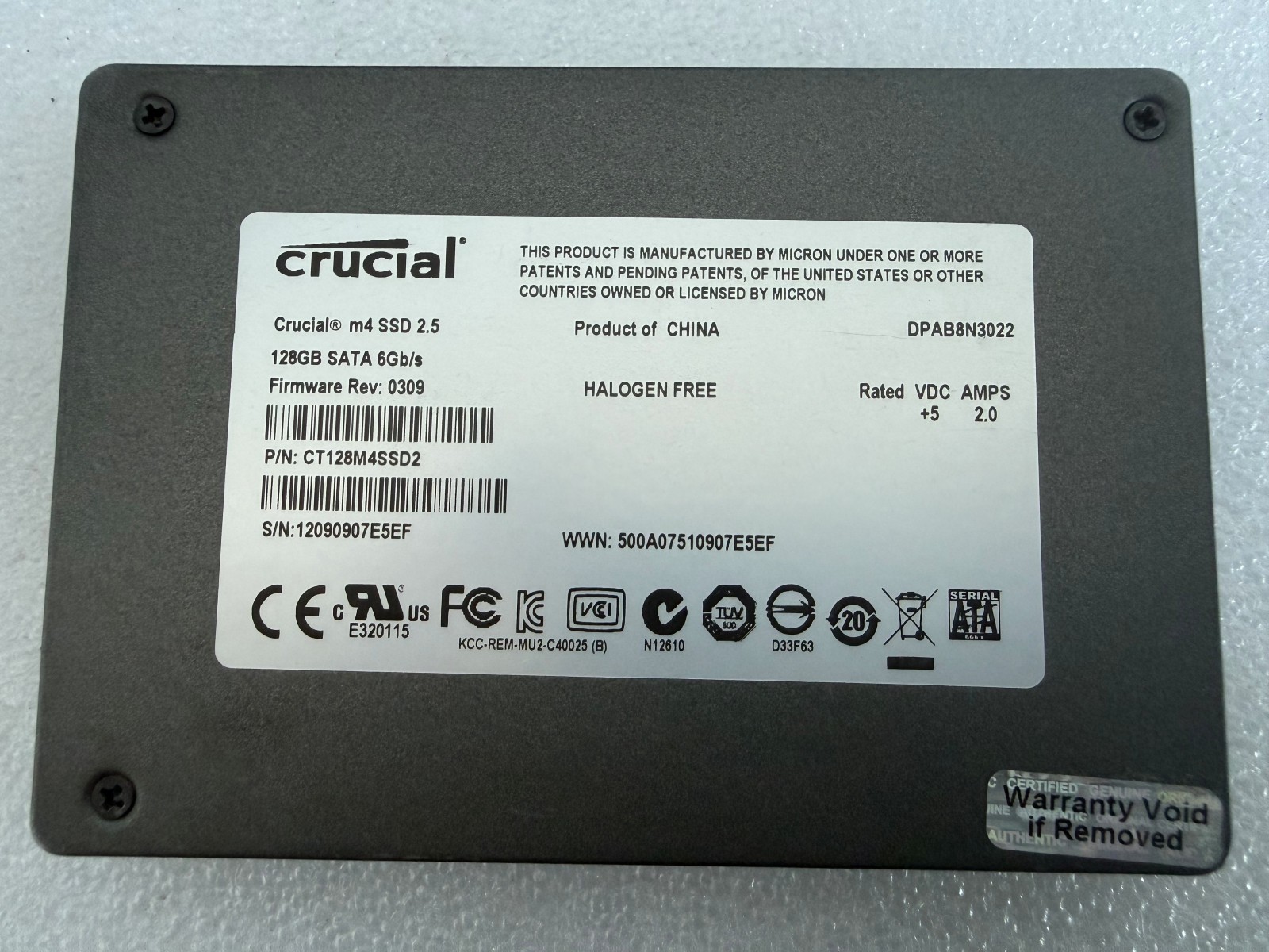 Crucial m4 128GB 2.5-inch SATA 6Gb/s Internal SSD CT128M4SSD2