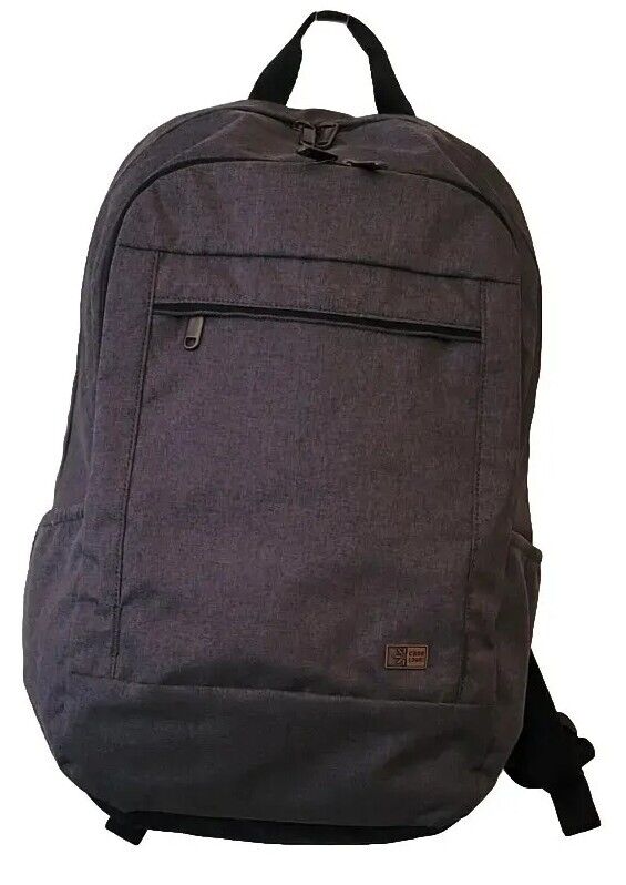 Case Logic Laptop Backpack Gray Pockets Adjustable Straps Devices Up to 15.6