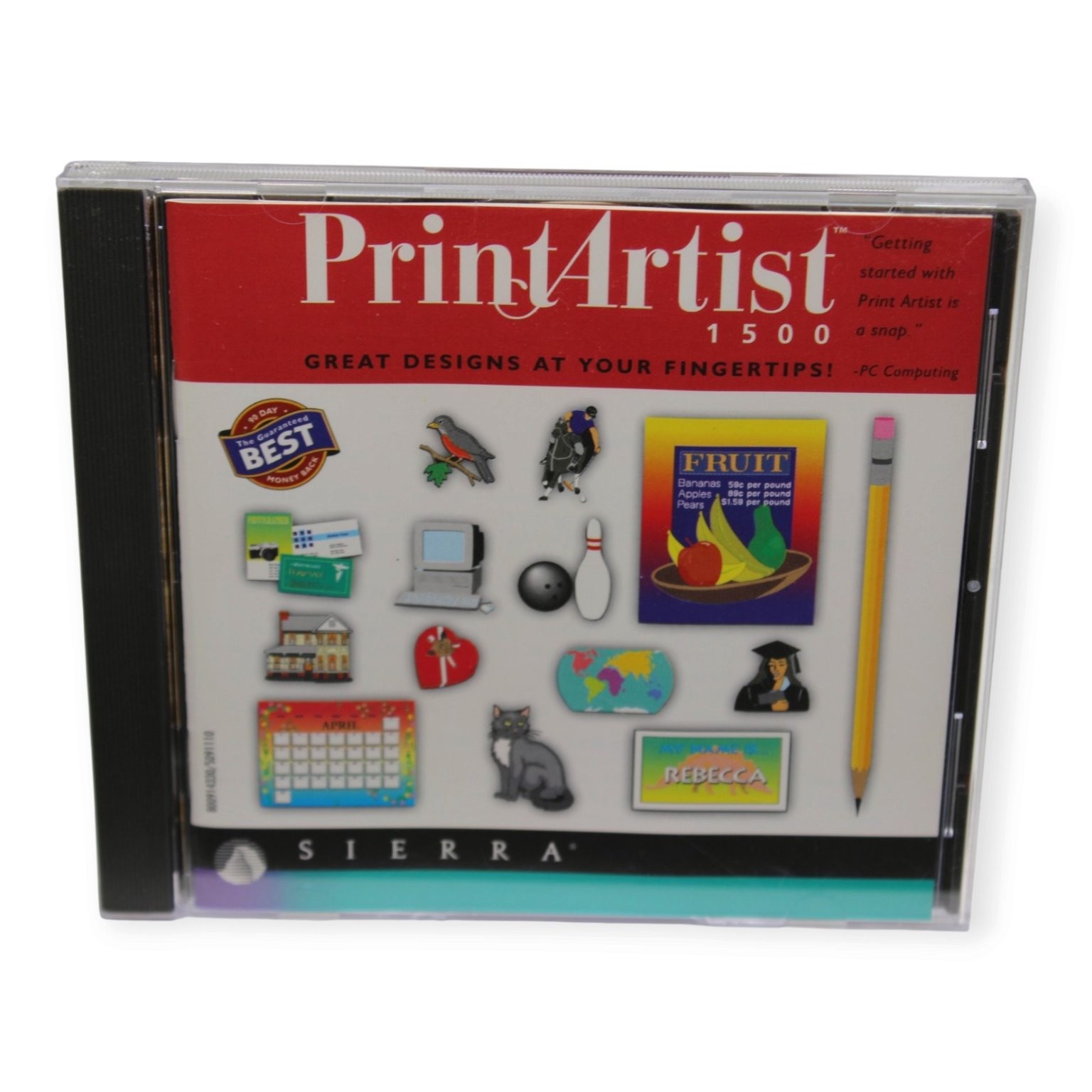 PrintArtist 1500 Sierra Originals Cd-rom Software for Windows 95/3.1 Desktop