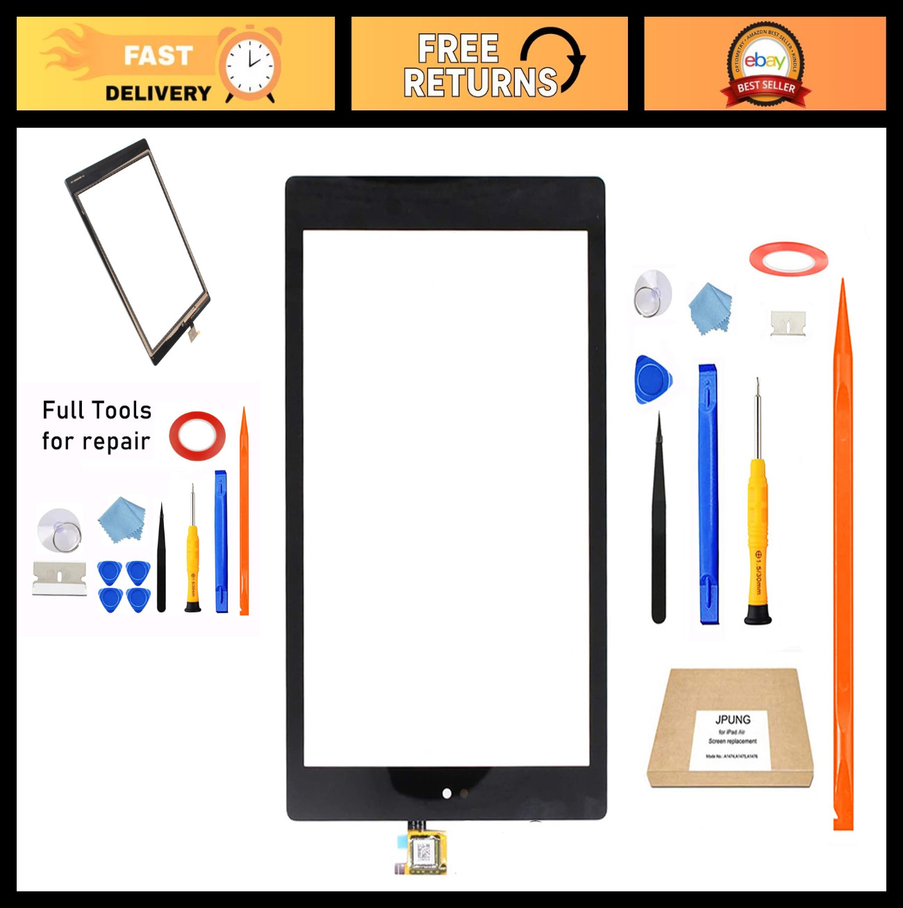 High-Quality Screen Replacement Digitizer for Kindle Fire HD 8 Tablet 8th Gen -