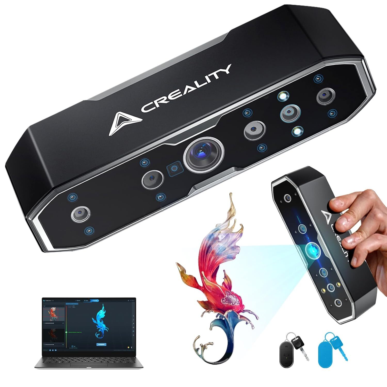 Creality CR-Scan Otter 3D Scanner 24-Bit Full-Color for iOS Android Windows US