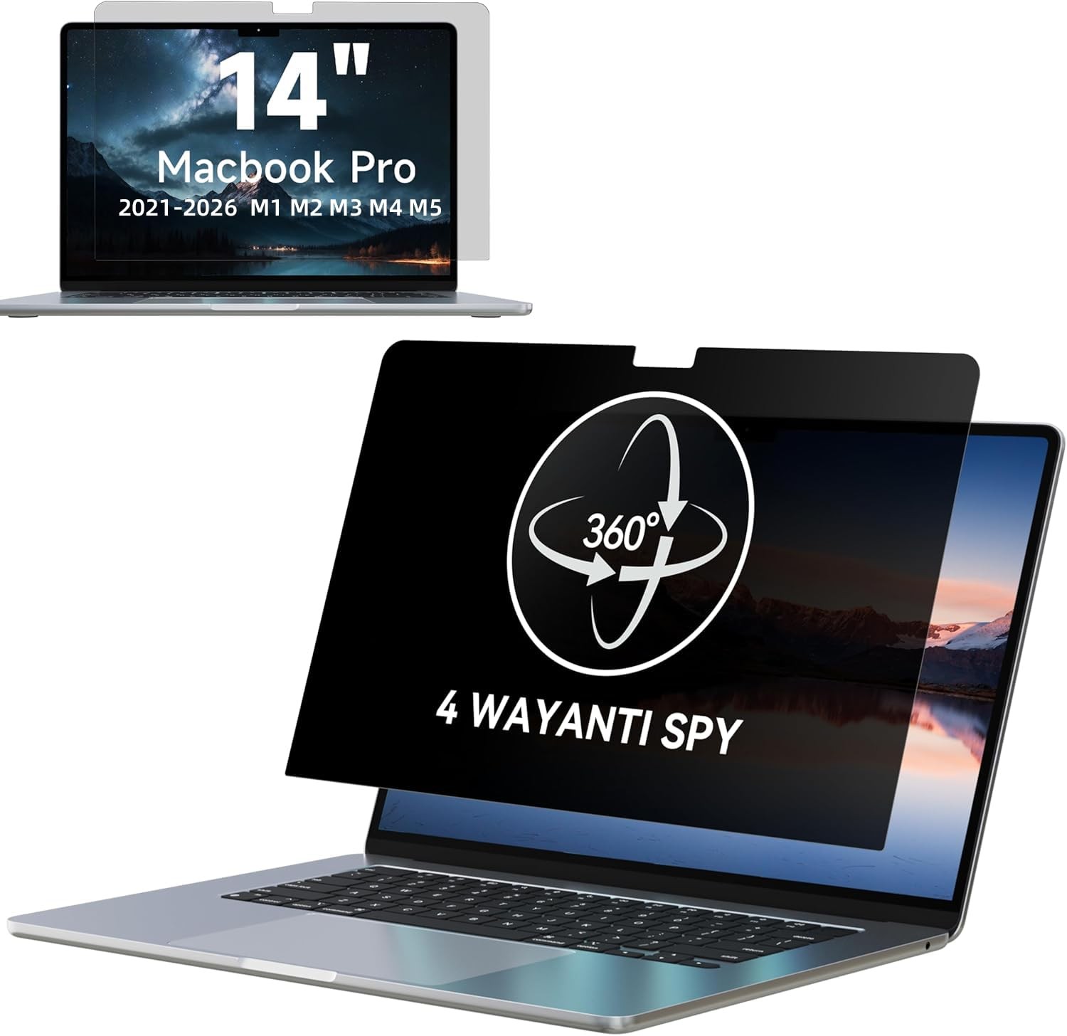 360 Privacy Screen Fits 14 Inch MacBook Pro 20212026 Matte Anti Glare Mac