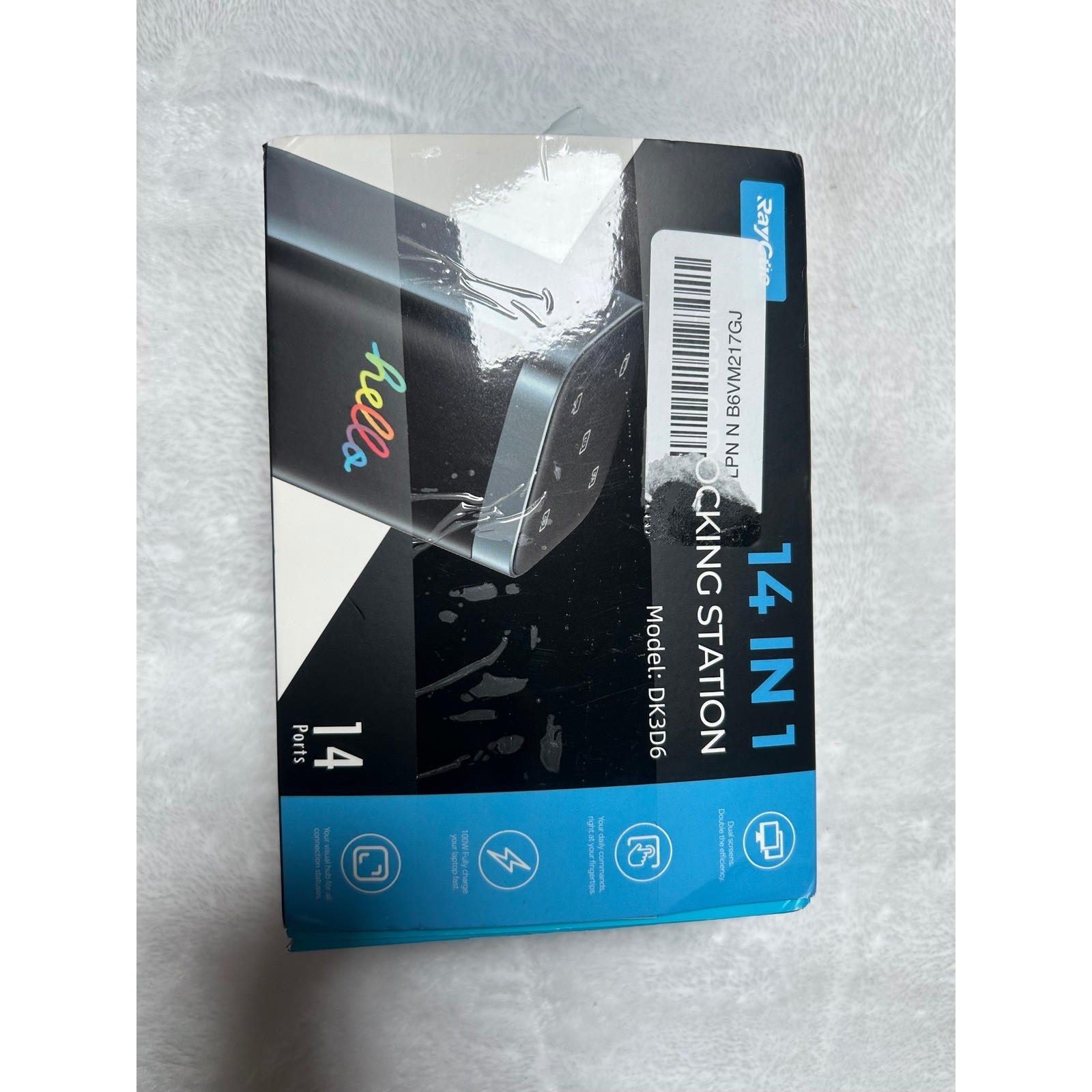 RayCue 14 in 1 USB-C Docking Station Dual Monitor 4K HDMI 100W PD DK3D6 Hub
