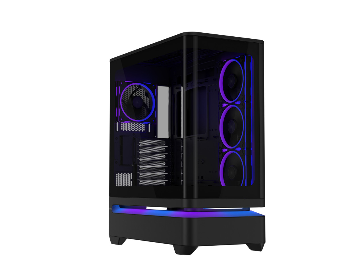 ASUS Prime AP304 ARGB ATX PC Gaming Case Tempered Curved Glass; Four Built-in AR