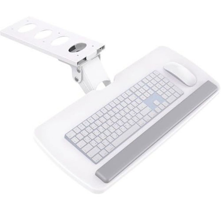 Keyboard Tray Under Desk 360 Adjustable Ergonomic Sliding 25 W x 9.84 D HUANUO