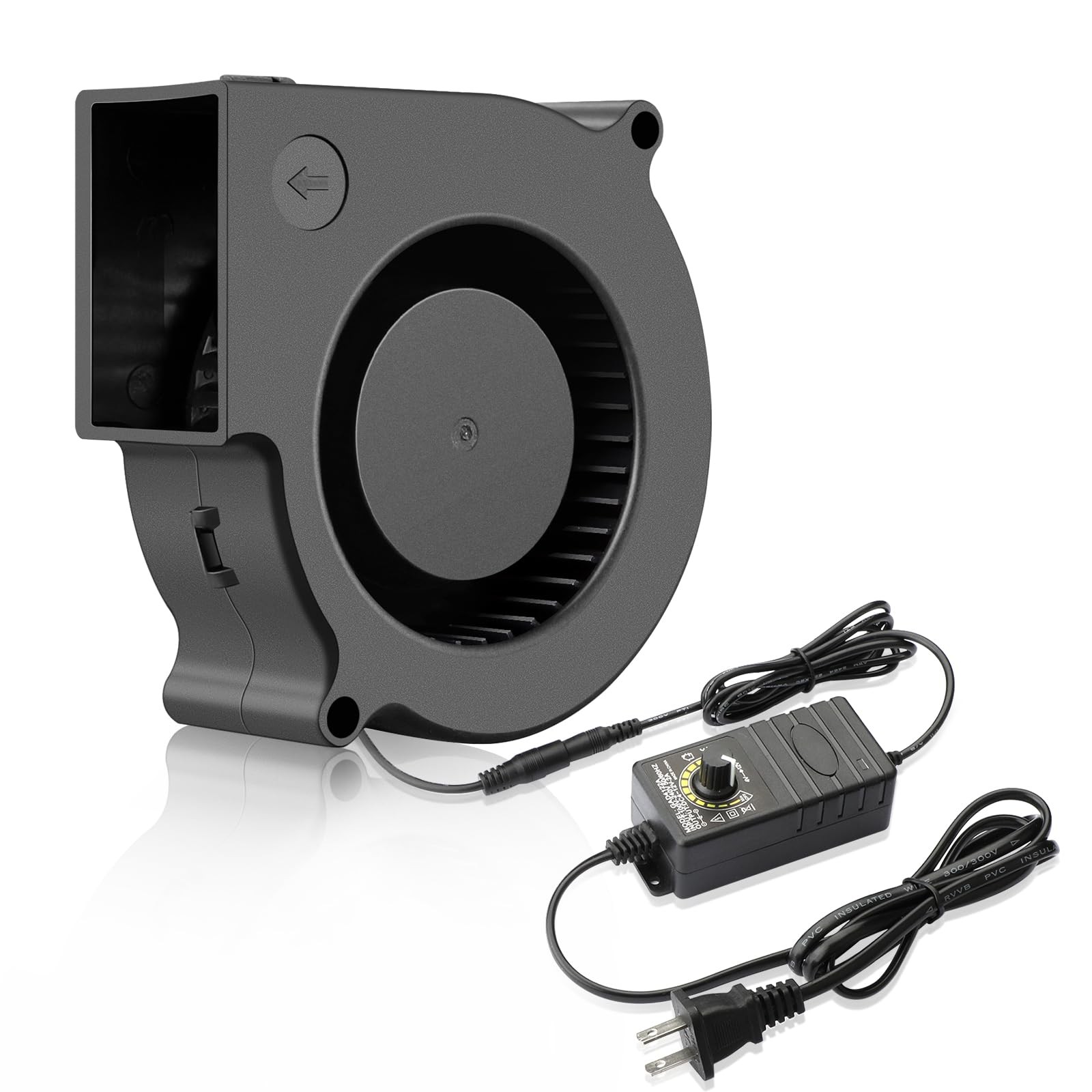 Wathai 75mm x 30mm Blower Fan Dual Ball with AC 110v - 240V Speed Control