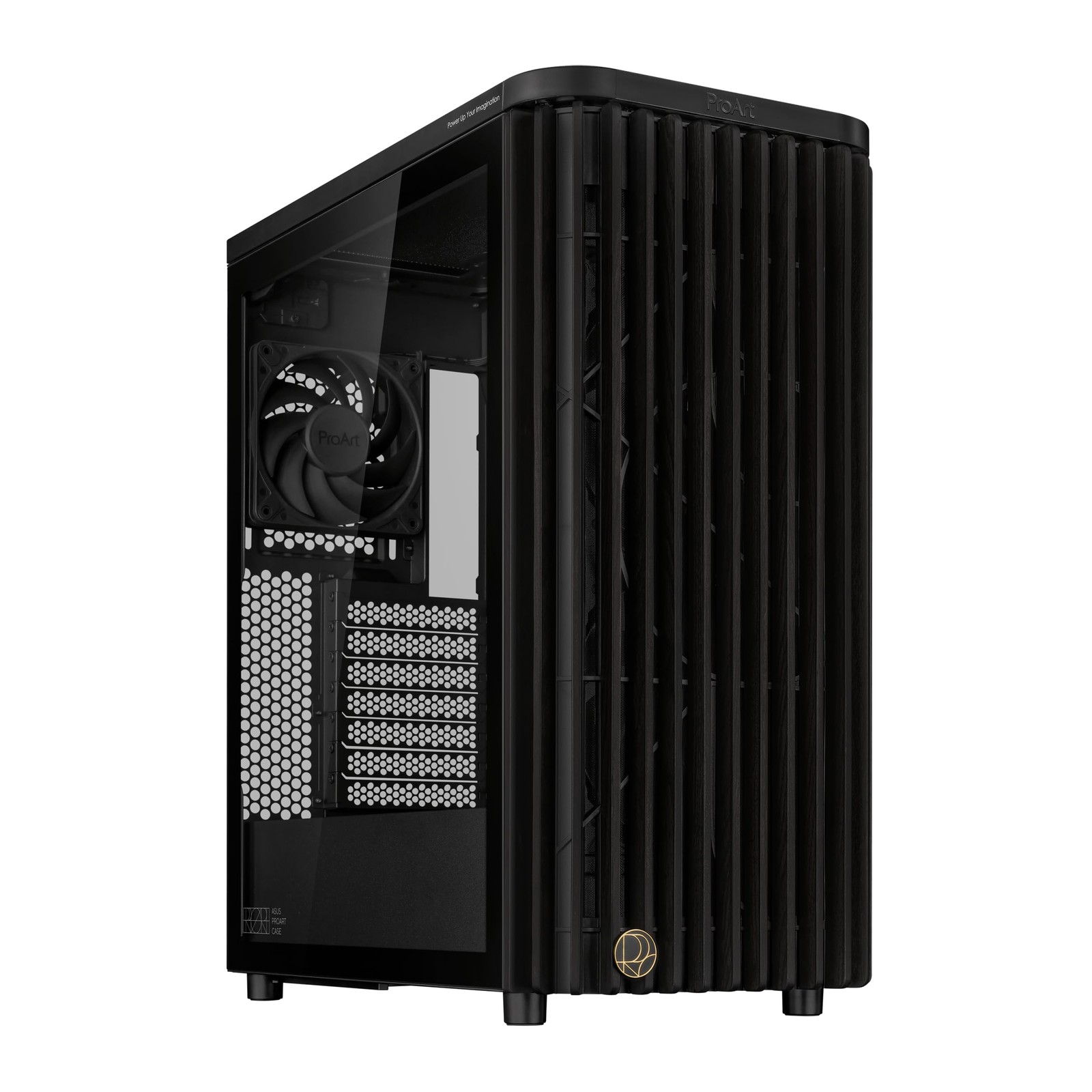 ASUS ProArt PA401 Wood Edition ATX PC Case Black|TG|Wood, Black|Non ARGB Fans