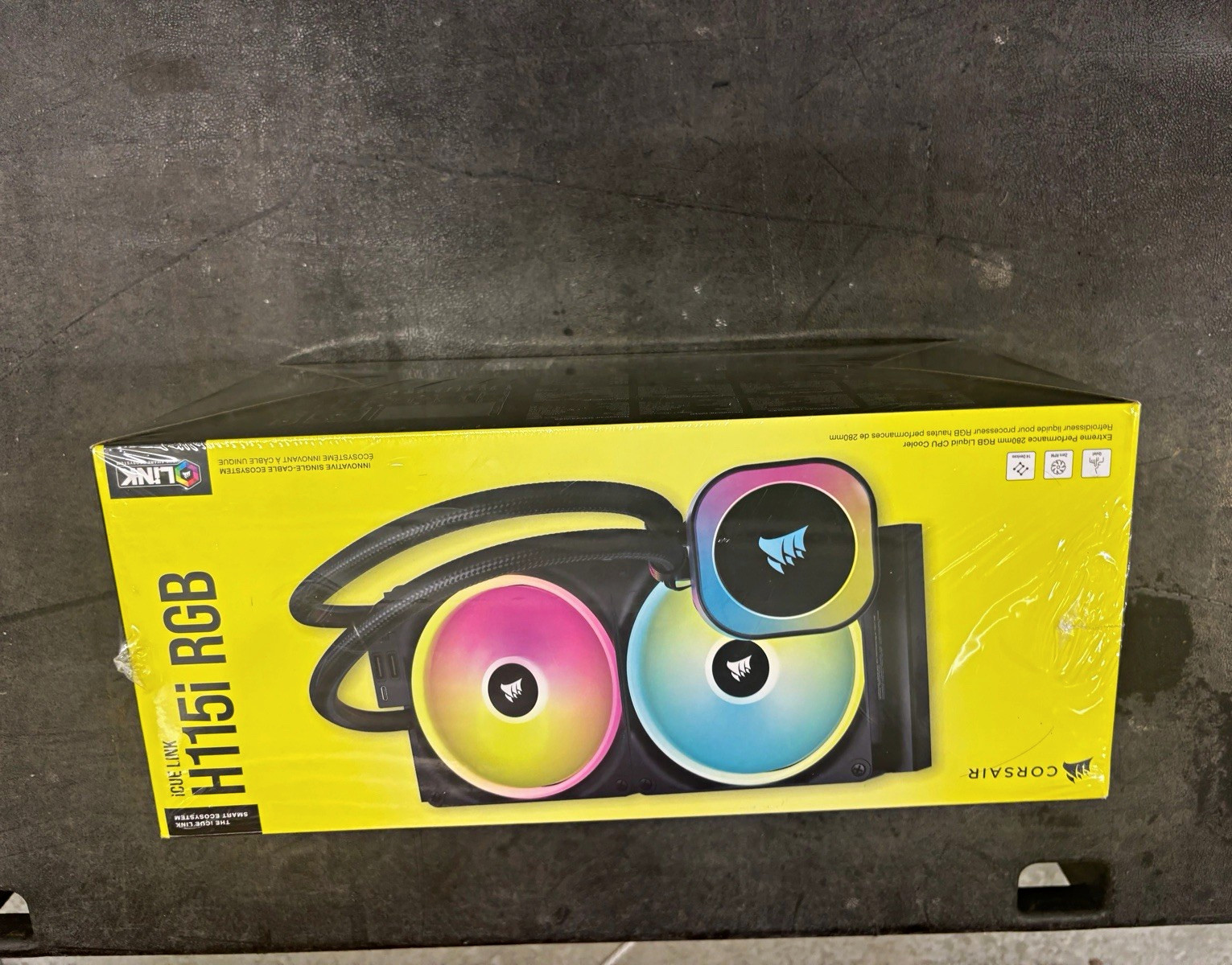 Corsair iCUE H115i RGB 280mm AIO Liquid CPU Cooler 140mm Fans Black RGB