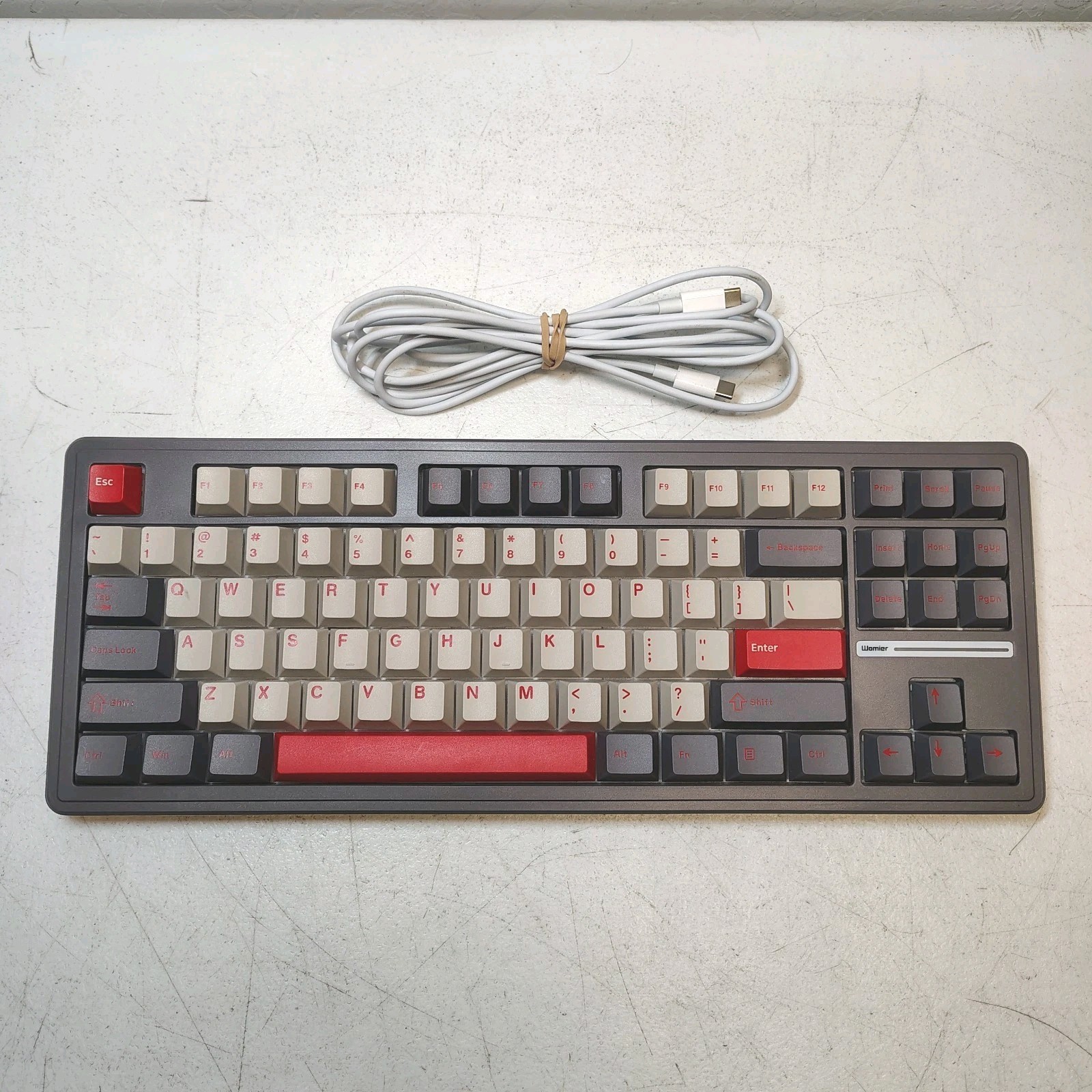 (Rare) Womier Retro 75% Gaming Keyboard with RGB lights M87 Usb c