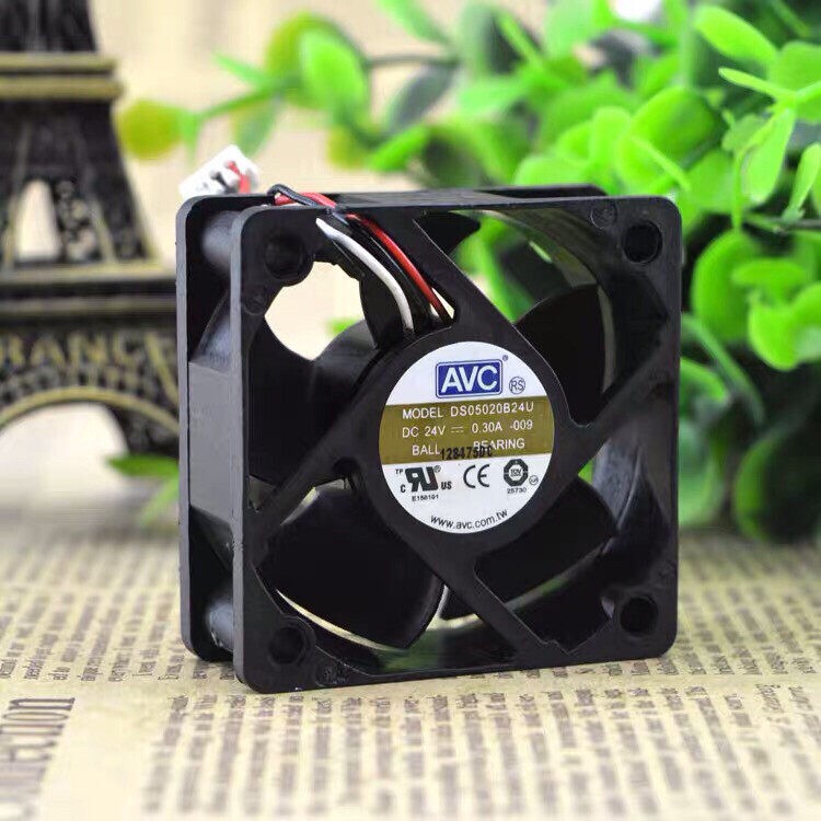 1pc New AVC DS05020B24U Cooling Fan 3-Wire 0.30A 5CM Dual Ball Fast Shipping *aa