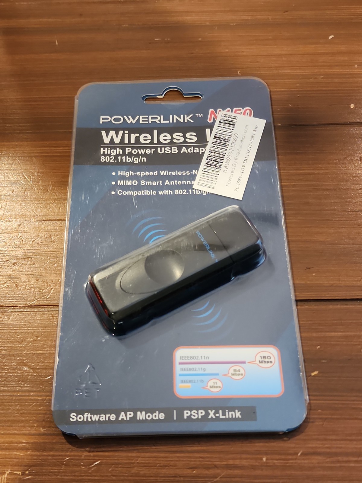 PowerLink N 150 Wireless-N USB Wireless Lan Adapter Black Psp X-link