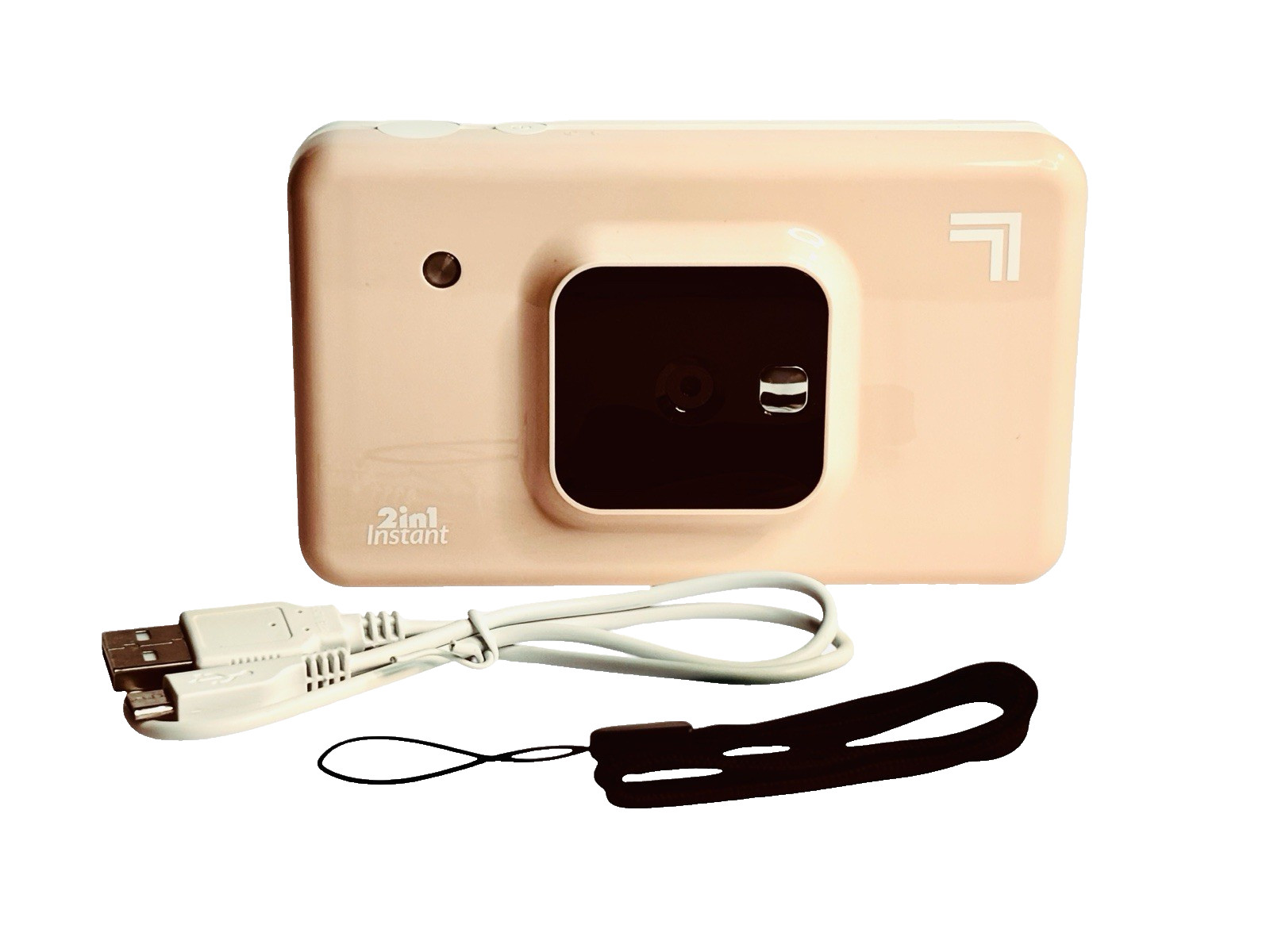 Sharper Image Instant 2-in-1 Square Camera - Bluetooth - Pink LCD Screen