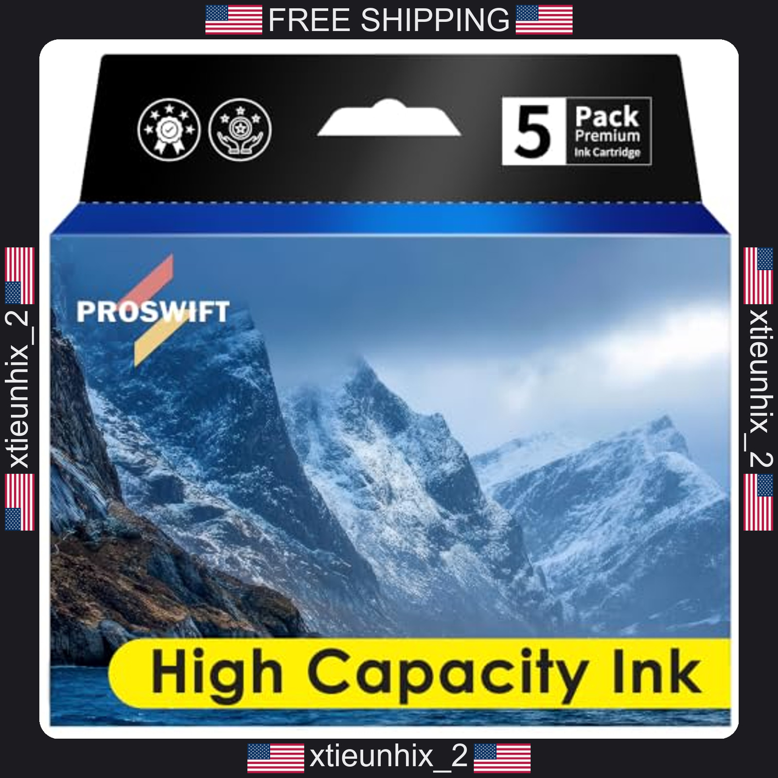 ProsWift Ink Cartridges Combo Pack for Inkjet Printers