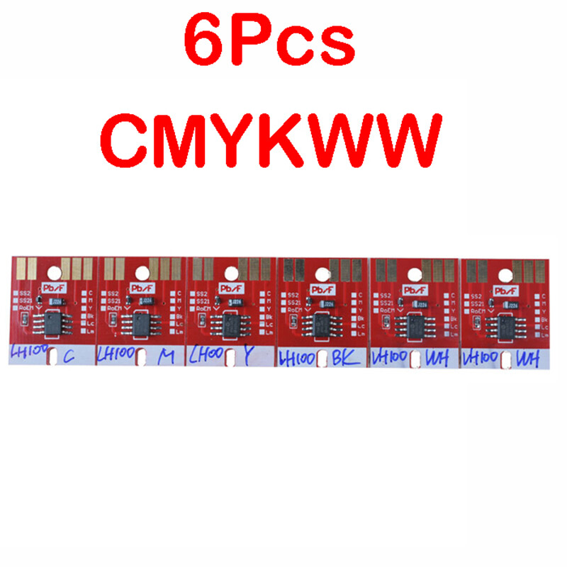 Chip Permanent for Mimaki LH100-0659 200ml UV Cartridge 6 Colors UJF3042/FX1631