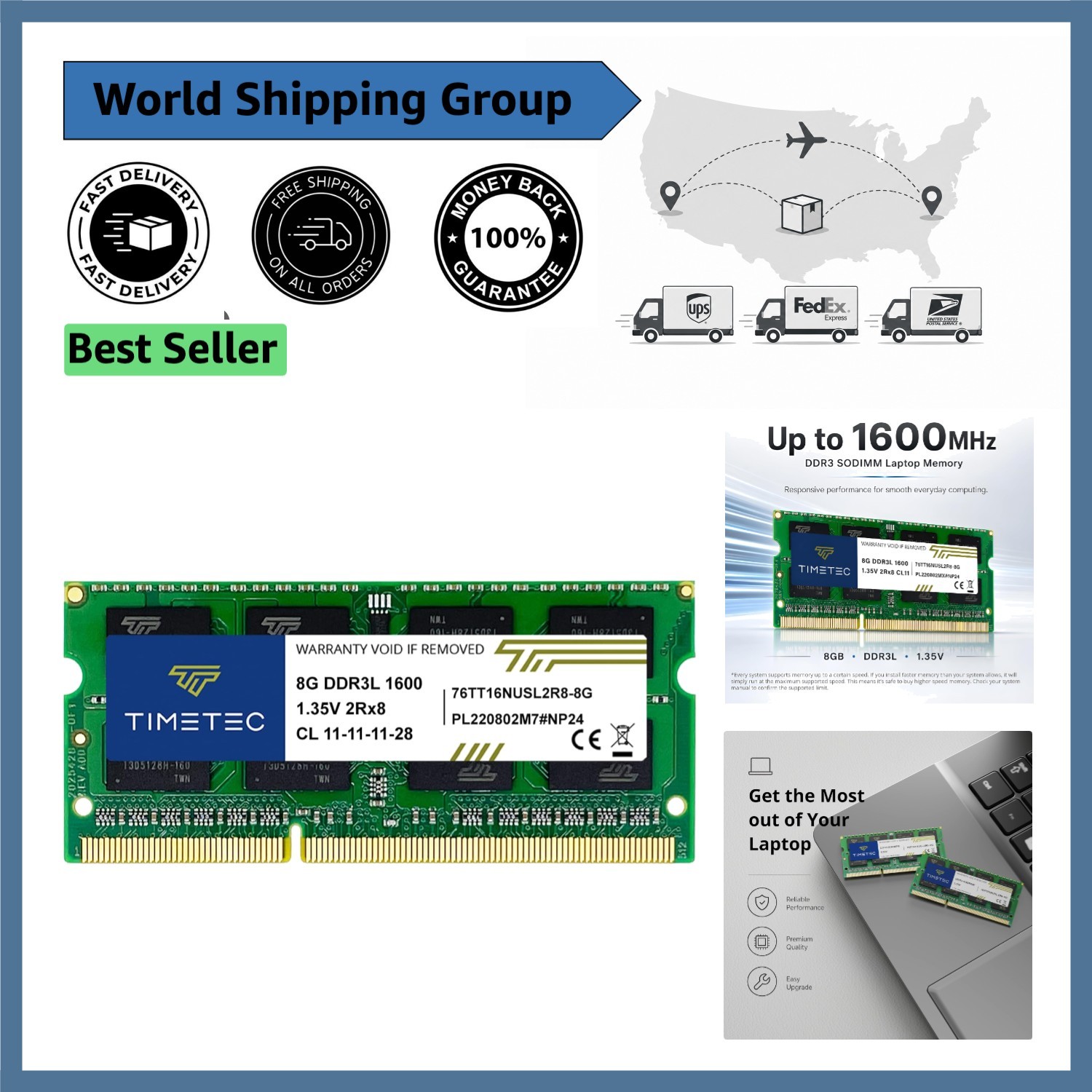 Performance-Boosting 8GB 1600MHz SODIMM RAM for Enhanced Laptop Efficiency