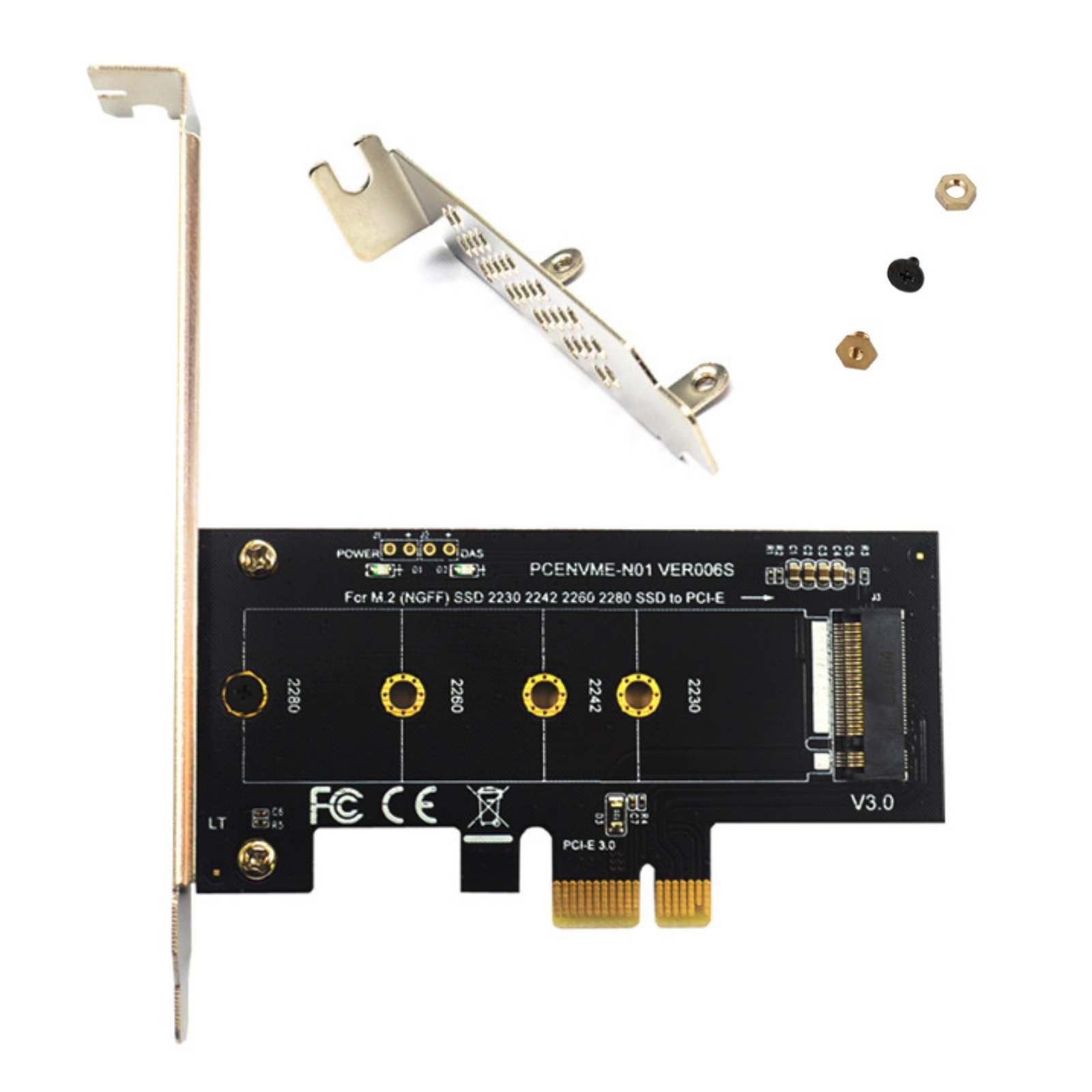 1pc PCI-Express 1X to M.2 NGFF Adapter Card PCIE 3.0 X1 to NVME SSD M2 for INTEL