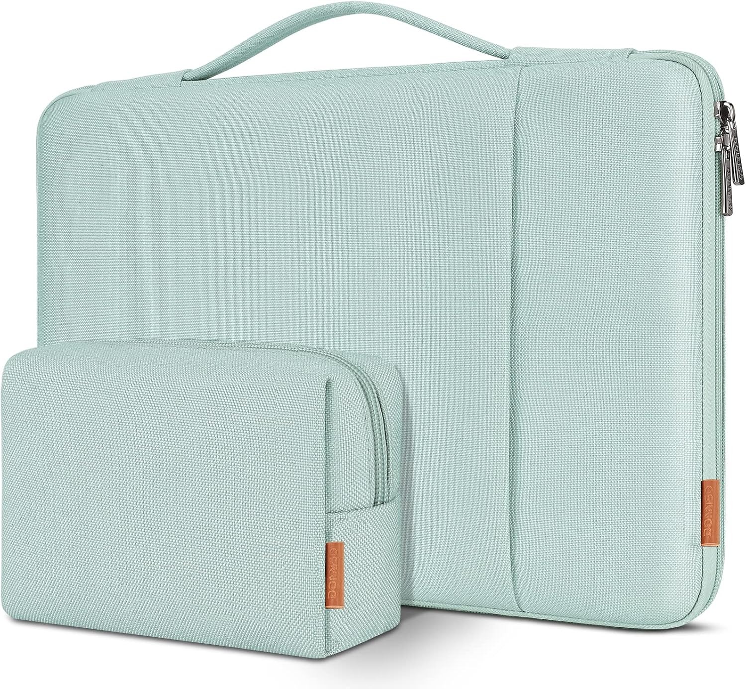 Water Resistant Shockproof Sleeve Case for 17.3" Laptop with Accessory Bag, Mint