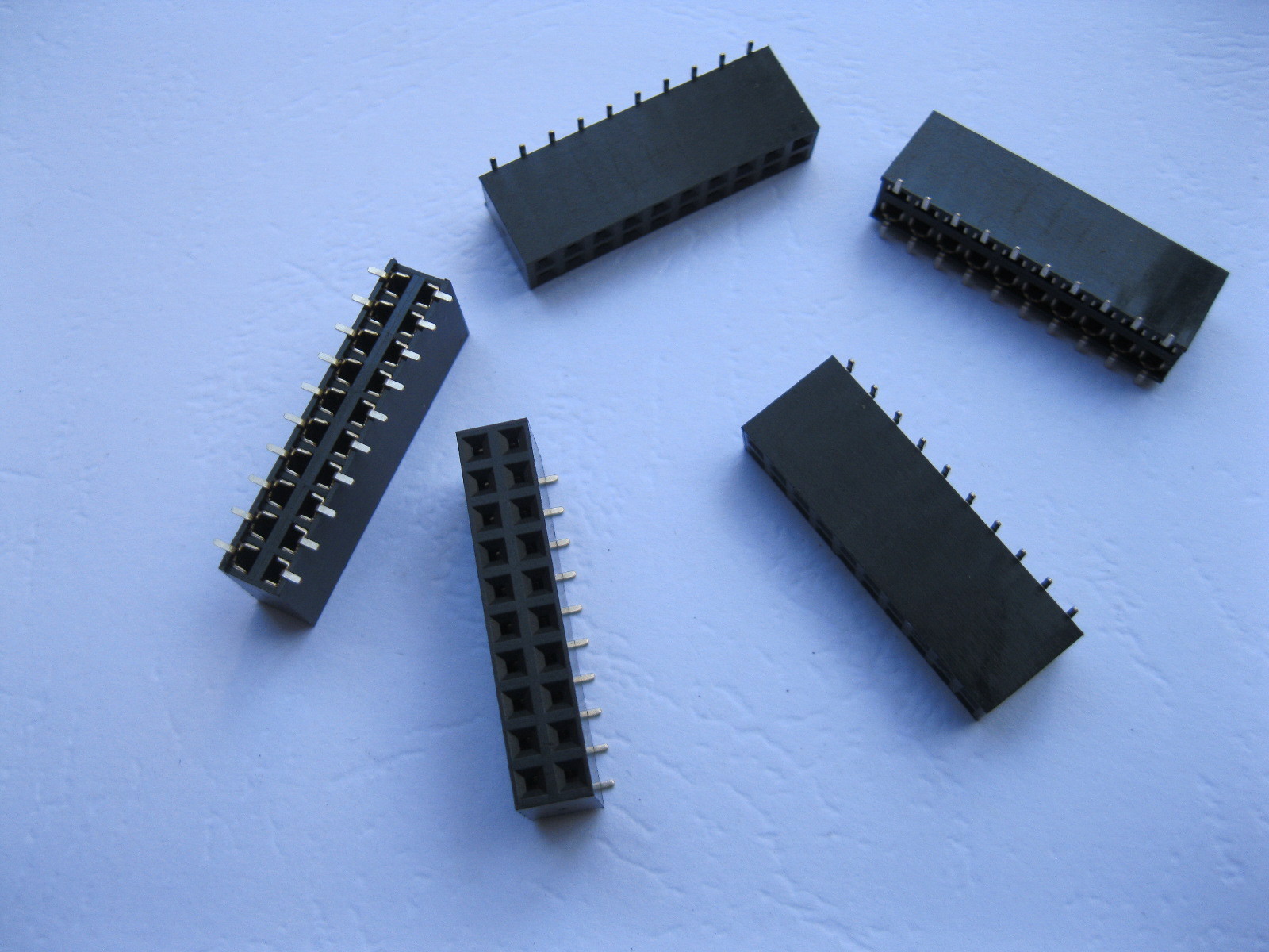 100 pcs SMD SMT 2.54mm 2x10 20pin Female Pin Header Double Row Strip Gold Plated