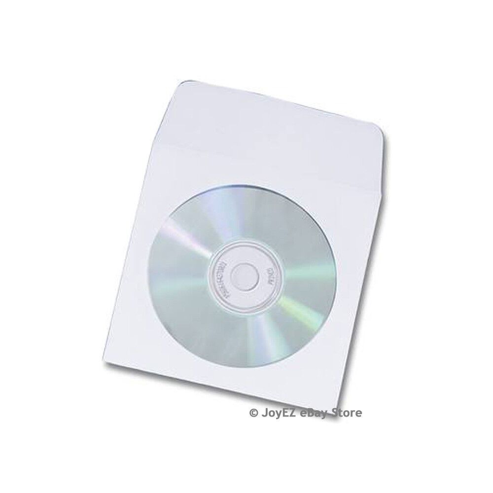 2000 Paper CD DVD R CDR Sleeve Window Flap Envelope New