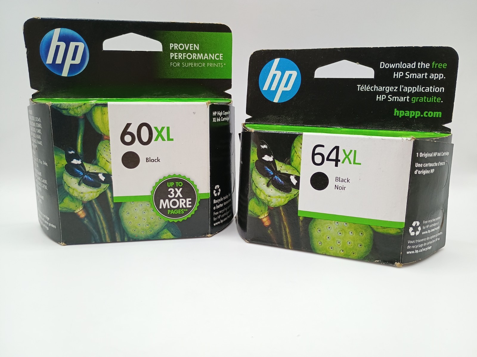 2x Expired HP N9J92AN 64XL High Yield Ink Cartridge for HP Envy Photo - Black