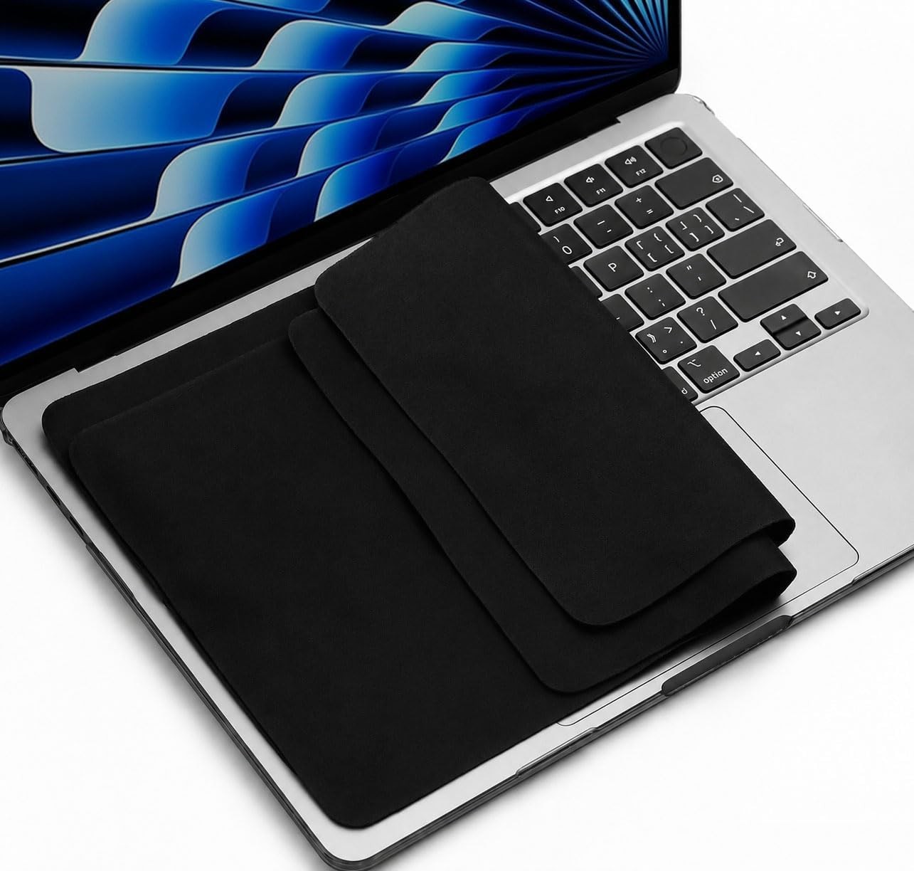 Microfiber Liner Cleaning Cloth 13" with Screen Keyboard Imprint Protection, Lap