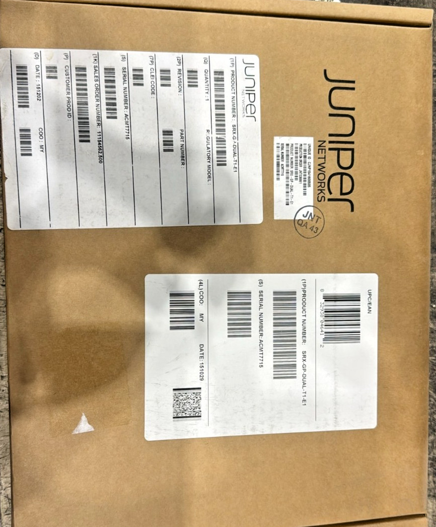 SRX-GP-DUAL-T1-E1 JUNIPER NEW INBOX