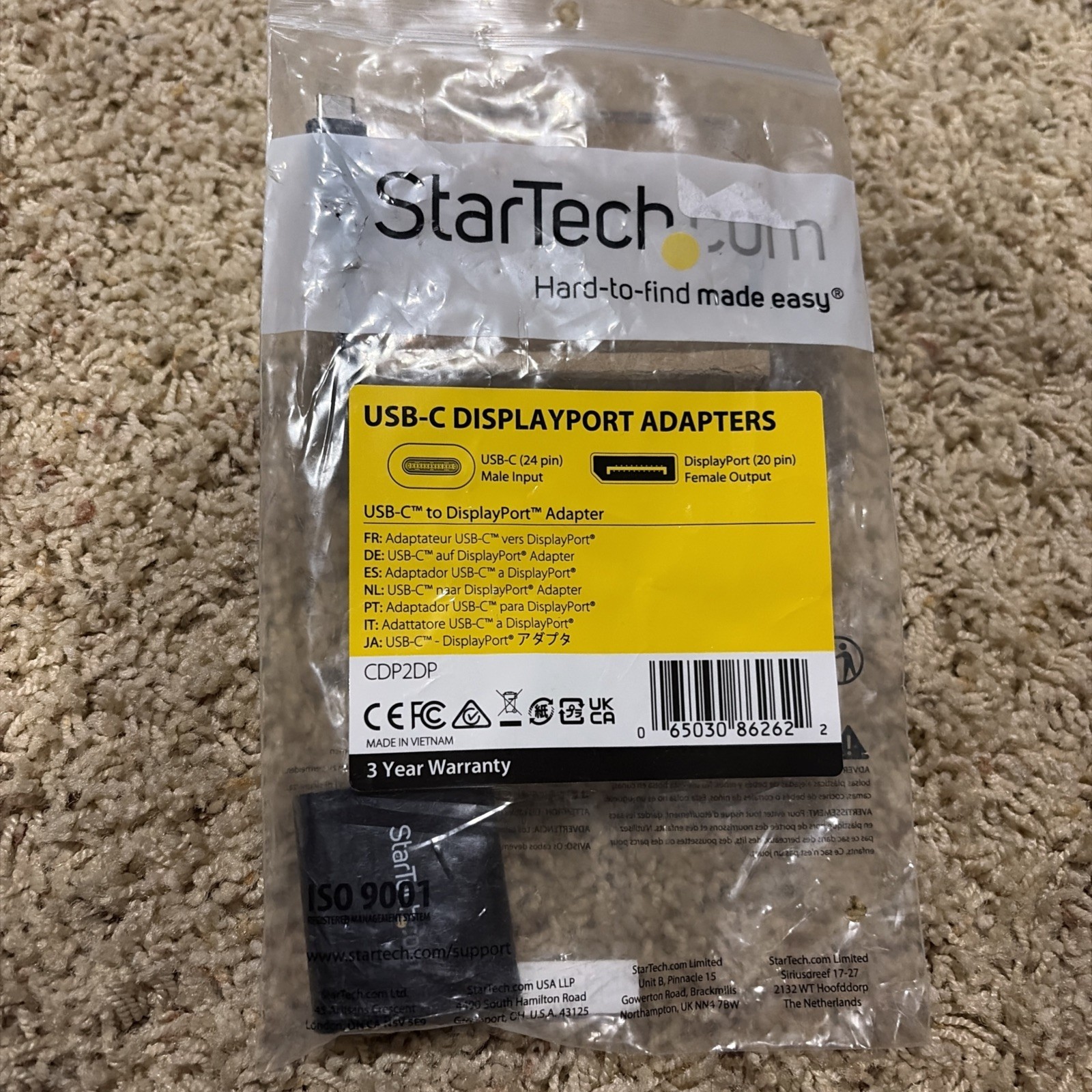 StarTech CDP2DP USB-C to DisplayPort Adapter