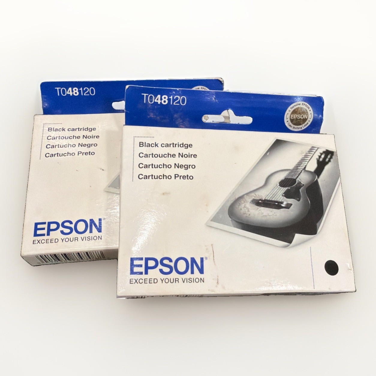New Genuine Epson 48 Black Ink Cartridge Bag RX500 Exp. 10/2010 (Pack of Two )