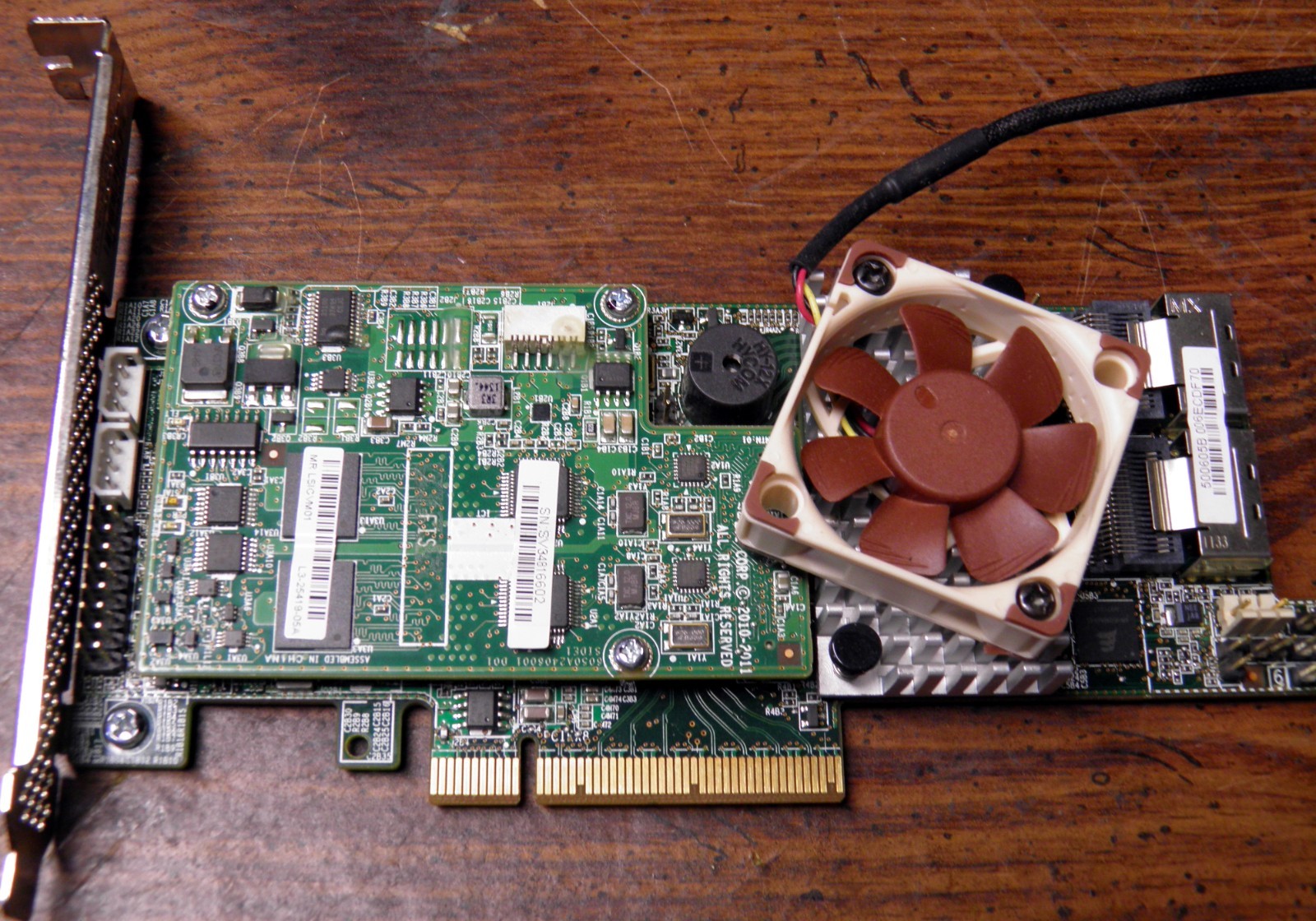 LSI 9266-8i MegaRAID SAS/SATA RAID Controller 74-10122-02 w/Noctua fan + BATTERY