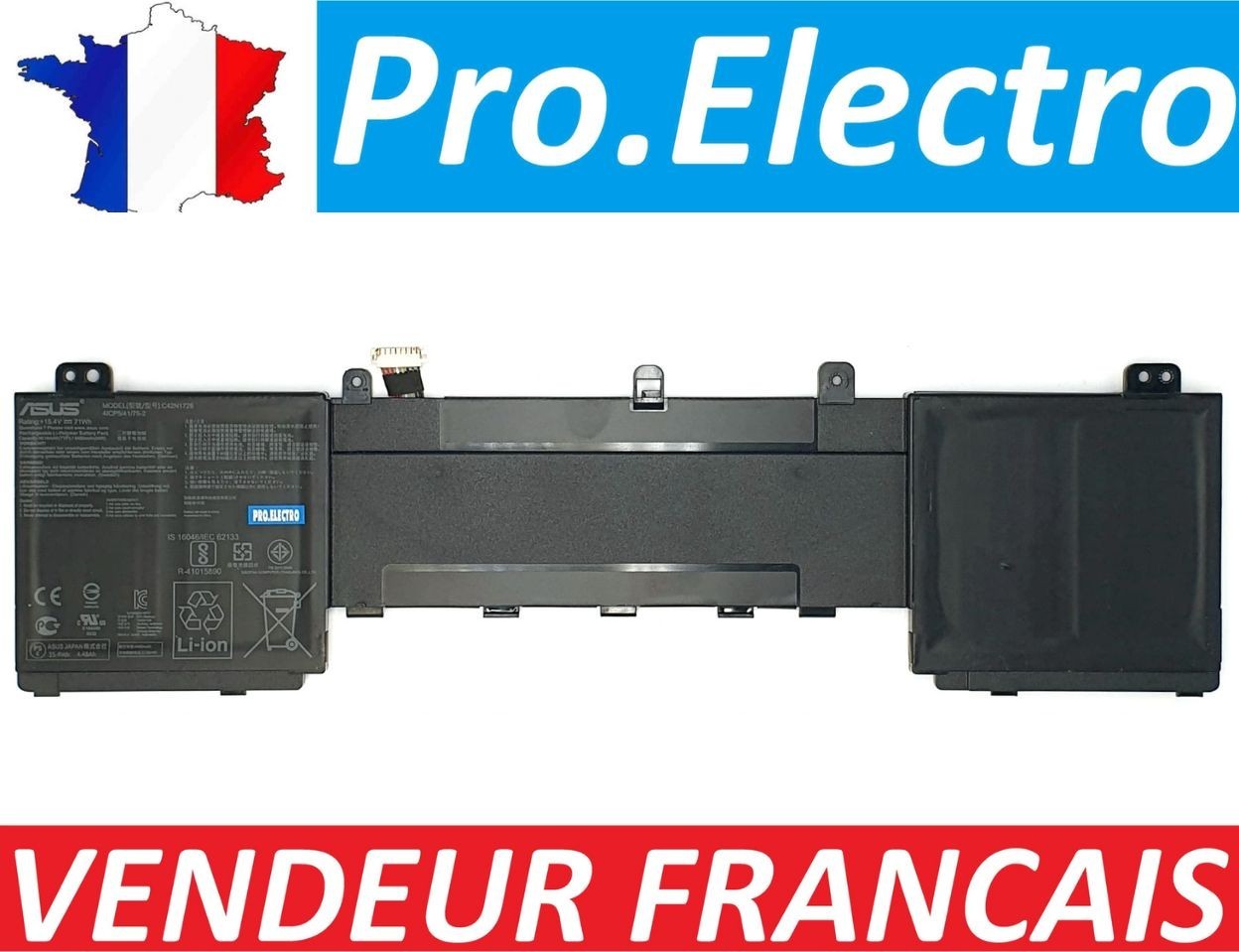 Original: Batteries Battery ASUS UX580G C42N1728 4ICP5/41/75-2