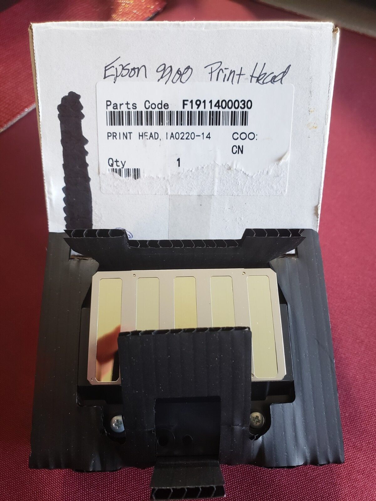 New In Box Dx6 F191140 Epson Printhead Golden Face Waterbased Ink Solvent Ink