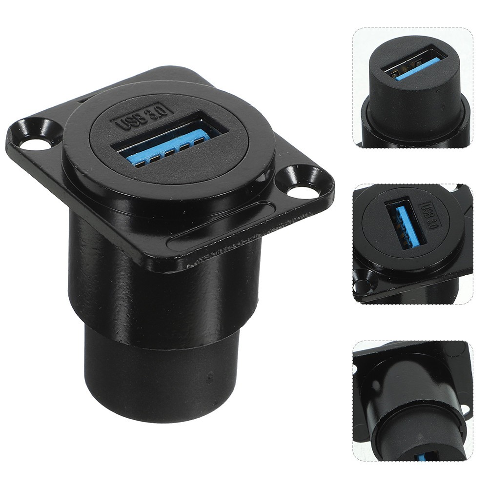 2Pcs Industrial USB Bulkhead Connector Panel Mount High Speed Data Adapter
