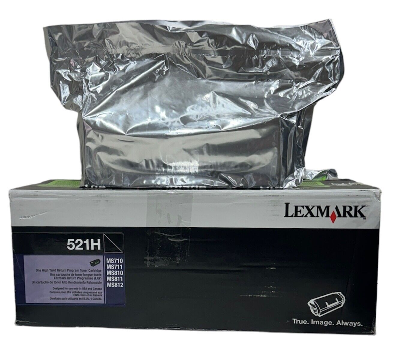 Genuine Lexmark 521H High Yield Toner Cartridge Black Sealed in Open Box