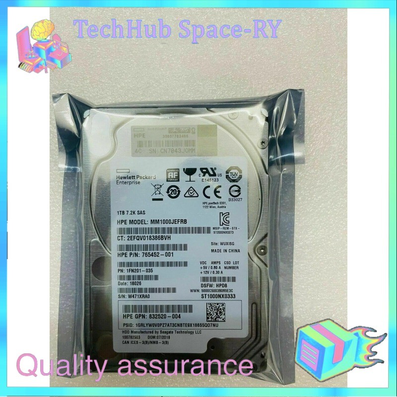 1PCS J9F50A 787652-001 765452-001 for HP 1TB 12G SAS 7.2K HDD Hard Disk Drive N