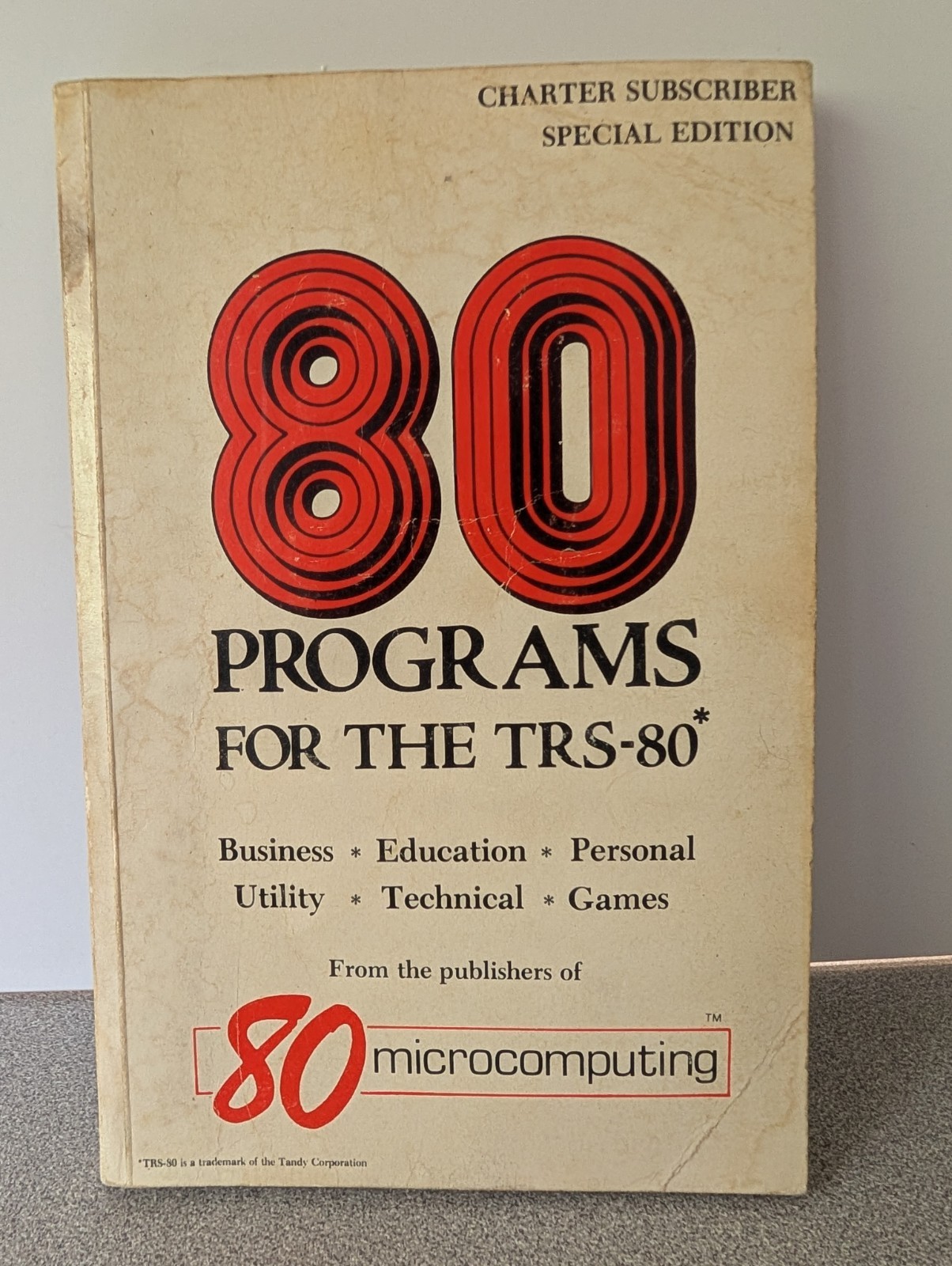 Vintage 1979 TRS-80 80 Programs Computer Book BASIC Retro Tandy 80