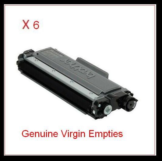 6 x BROTHER TN - 660 - 630 Virgin Genuine - EMPTY - Toner Cartridges  