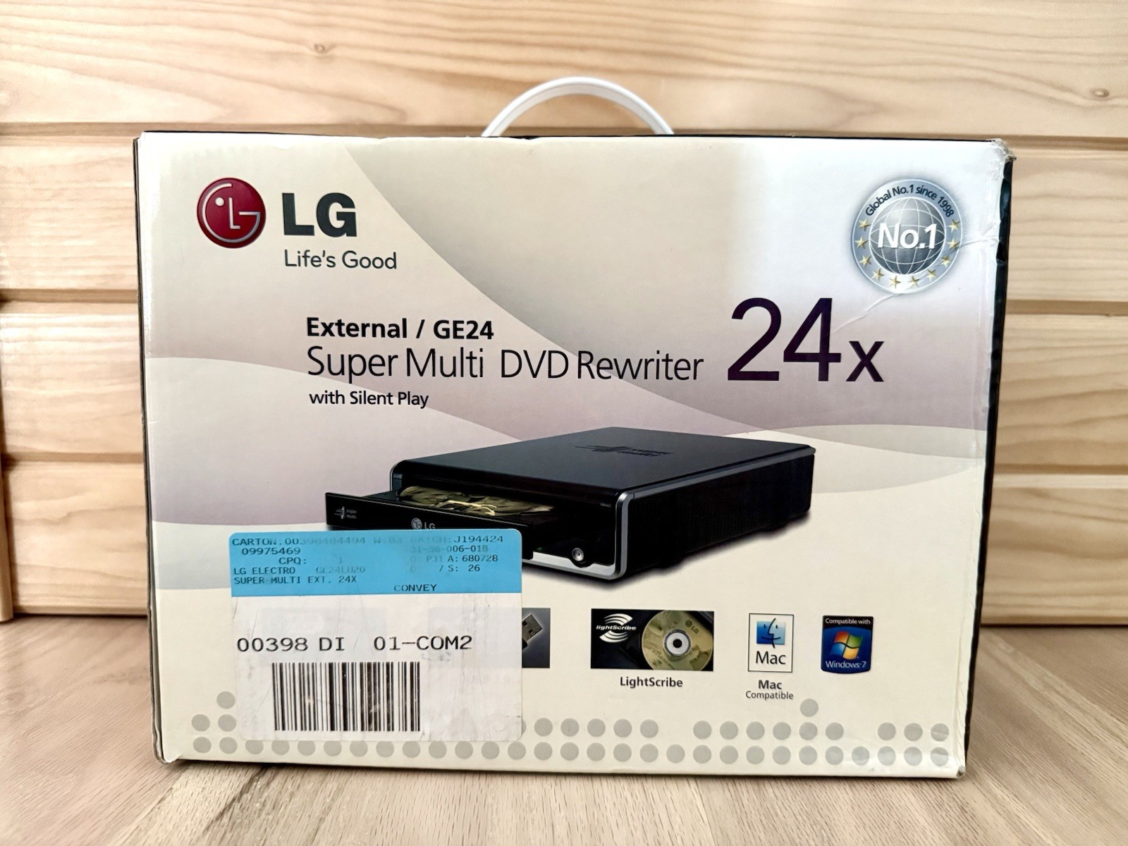 NEW IN BOX LG GH24 - 24x Internal DVD Rewriter - 24x