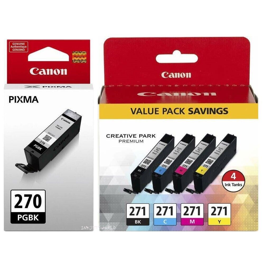 5 packs GENUINE Canon PGI-270 CLI-271 Setup Ink Cartridges