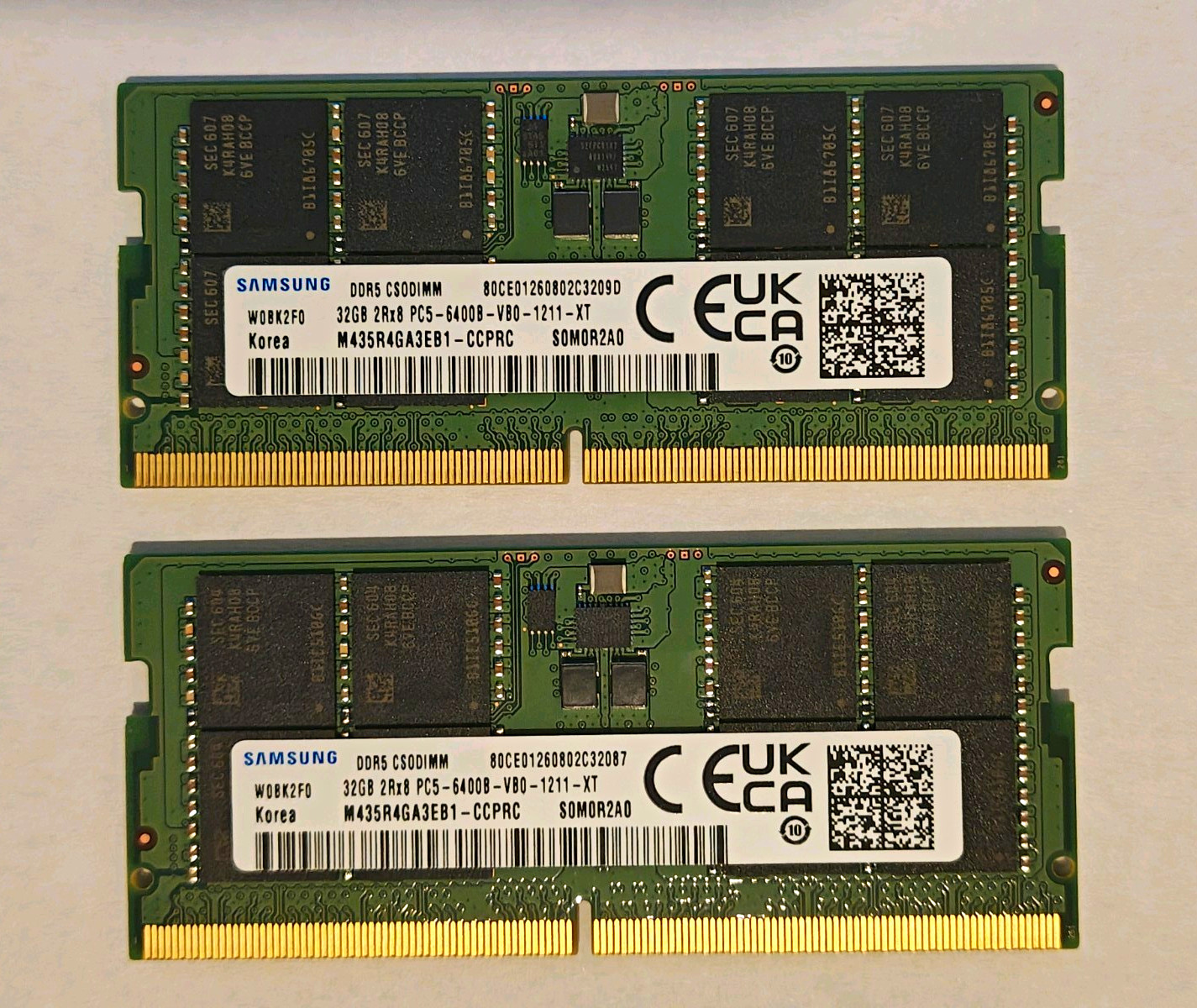 Samsung 64GB (2x32GB) DDR5-6400B PC5-6400B CSO-DIMM 262-Pin