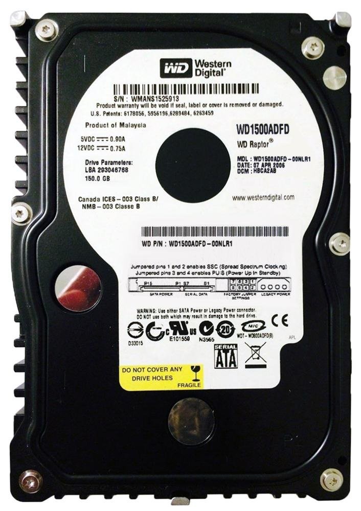 Western Digital 150GB Raptor Bulk/OEM Hard Drive WD1500ADFD
