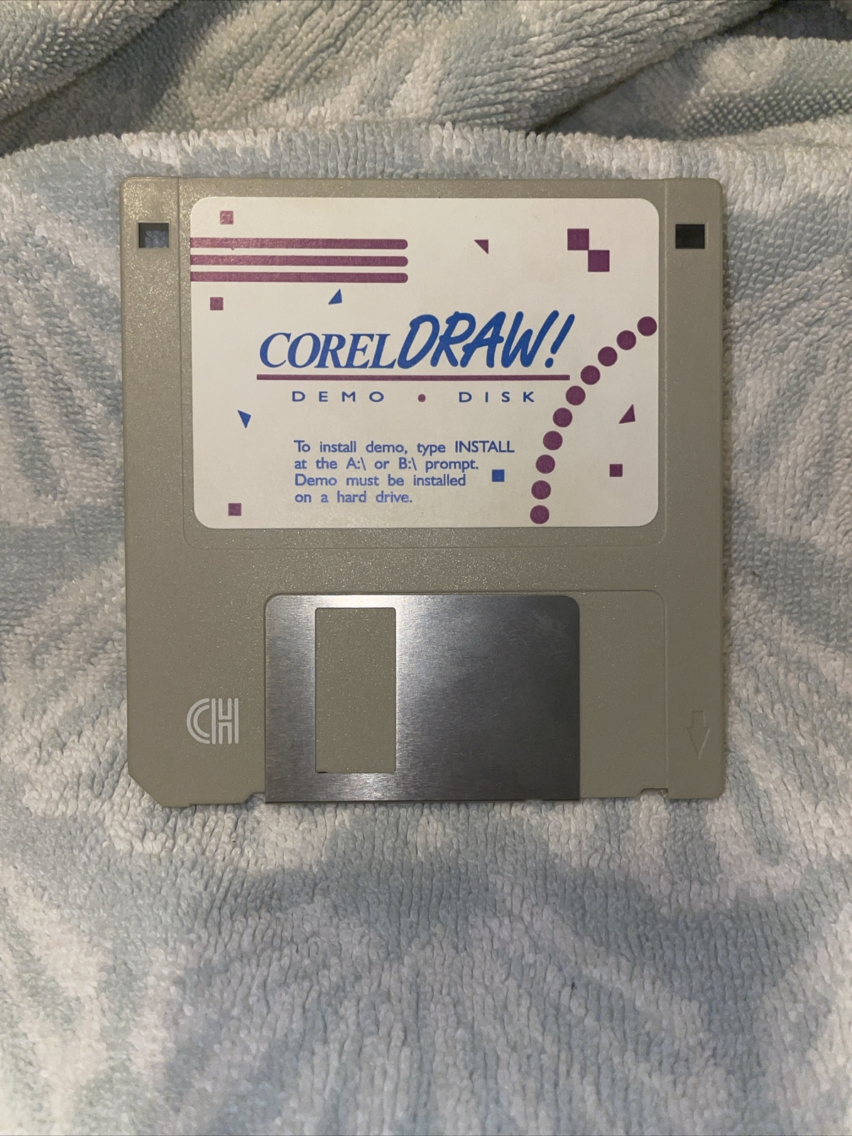 Rare Vintage Corel DRAW 3.5” Floppy Disk Double Sided DEMO DISK