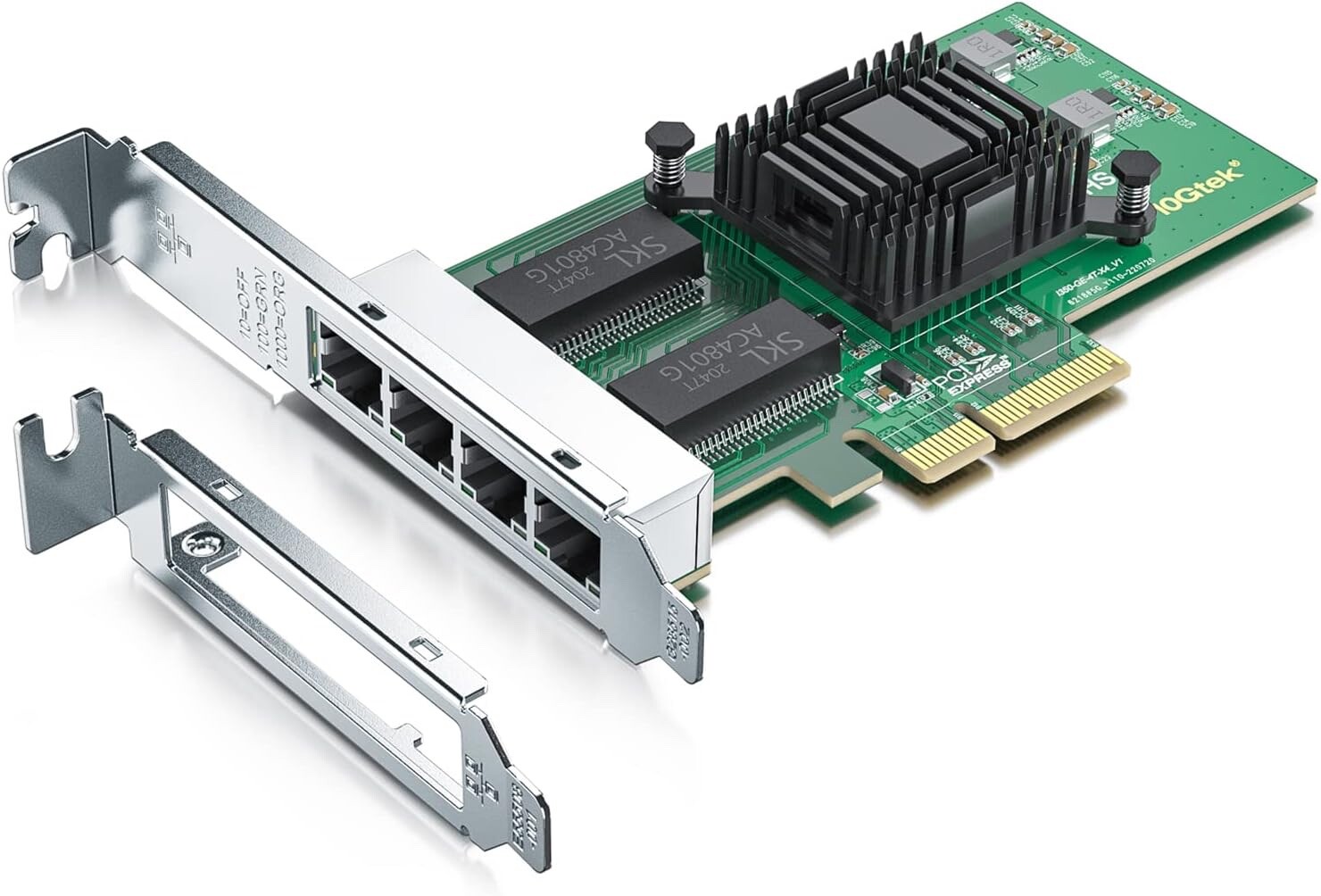 HFiber Gigabit 4-Port Network Card Intel I350-