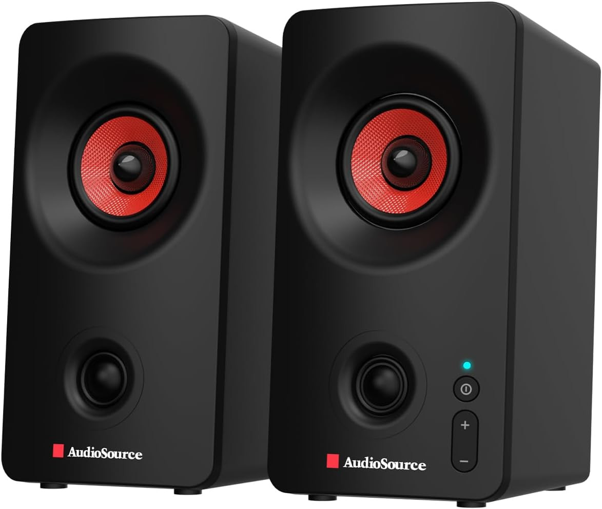 Desktop PC Speakers with Bluetooth 5.3, USB-C Plug & Play, 2.0 Stereo Computer S